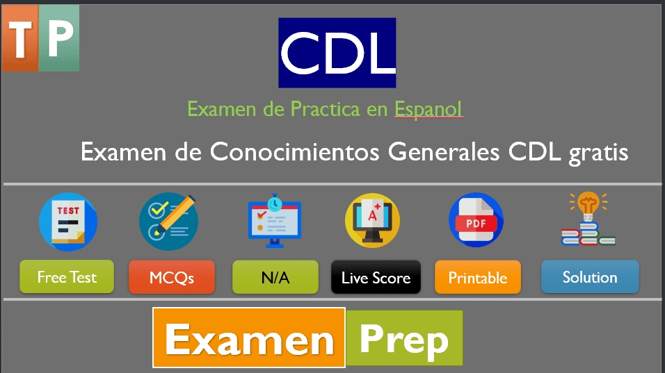 CDL Examen de Practica en Espanol Gratis 2024